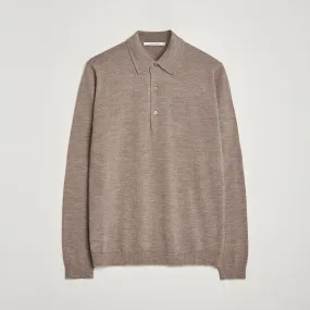A Day's March Ambroz Merino Polo Taupe Melange