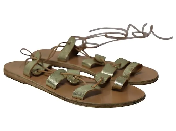 Ancient Greek Sandals Sandalias Alcyone en cuero marrón Castaño 