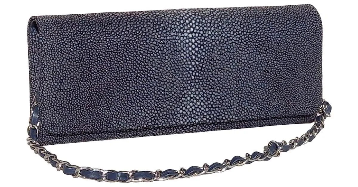 Autre Marque Clutch azul marino stingray 