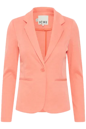 Blazer ICHI Kate Pique Hot Coral