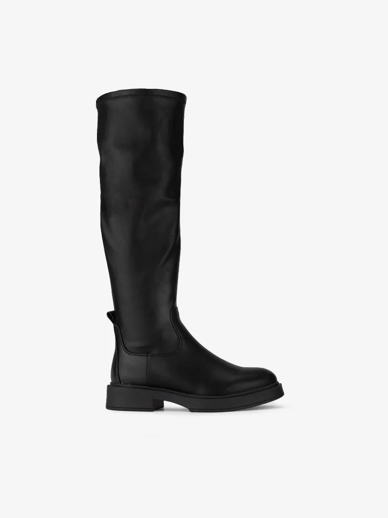 BOTA ALTA COMBINADA COM LICRA COM SOLA CHUNKY