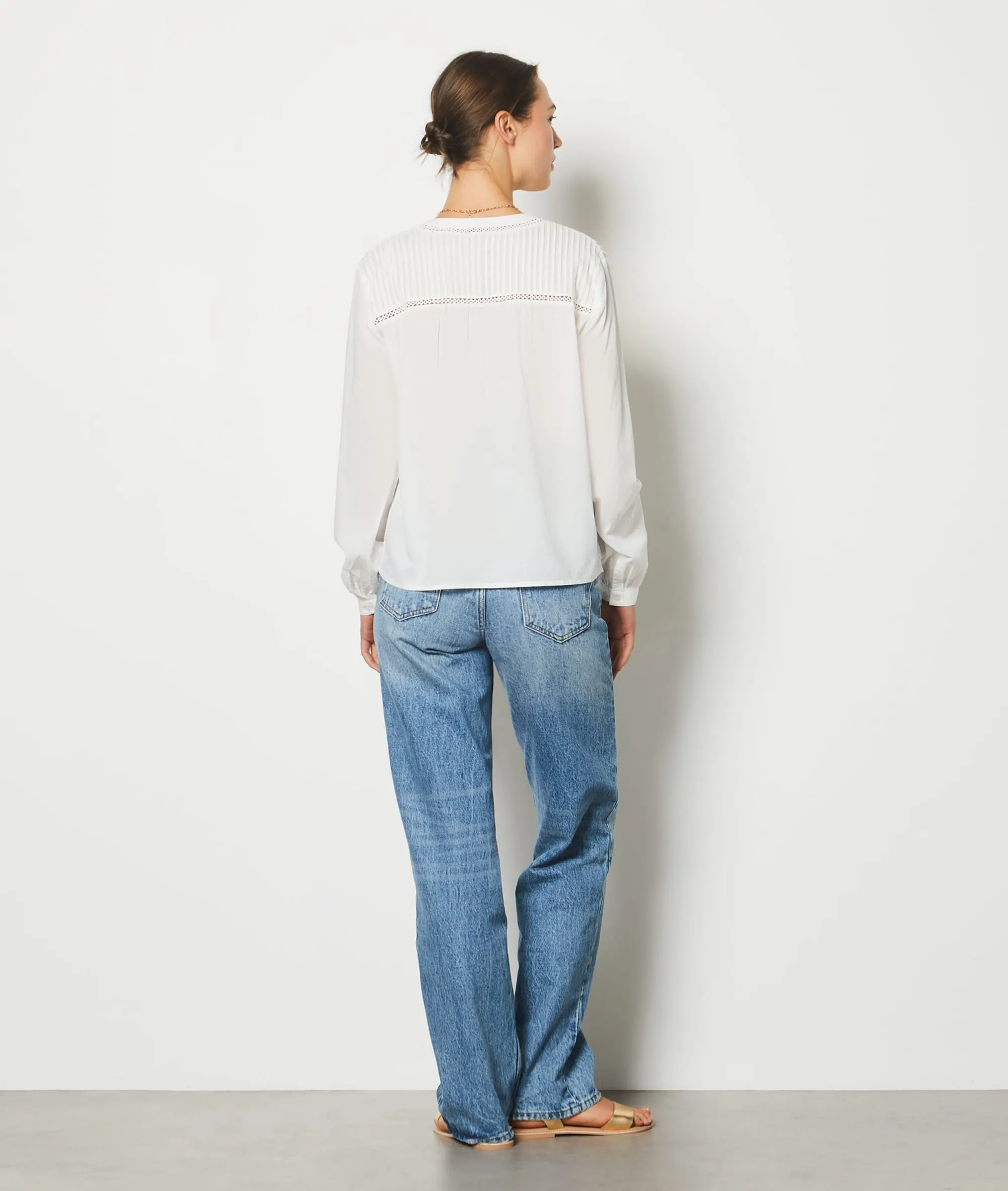 Camisa con calados CAJE ECRU - ETAM