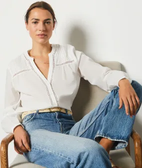 Camisa con calados CAJE ECRU - ETAM