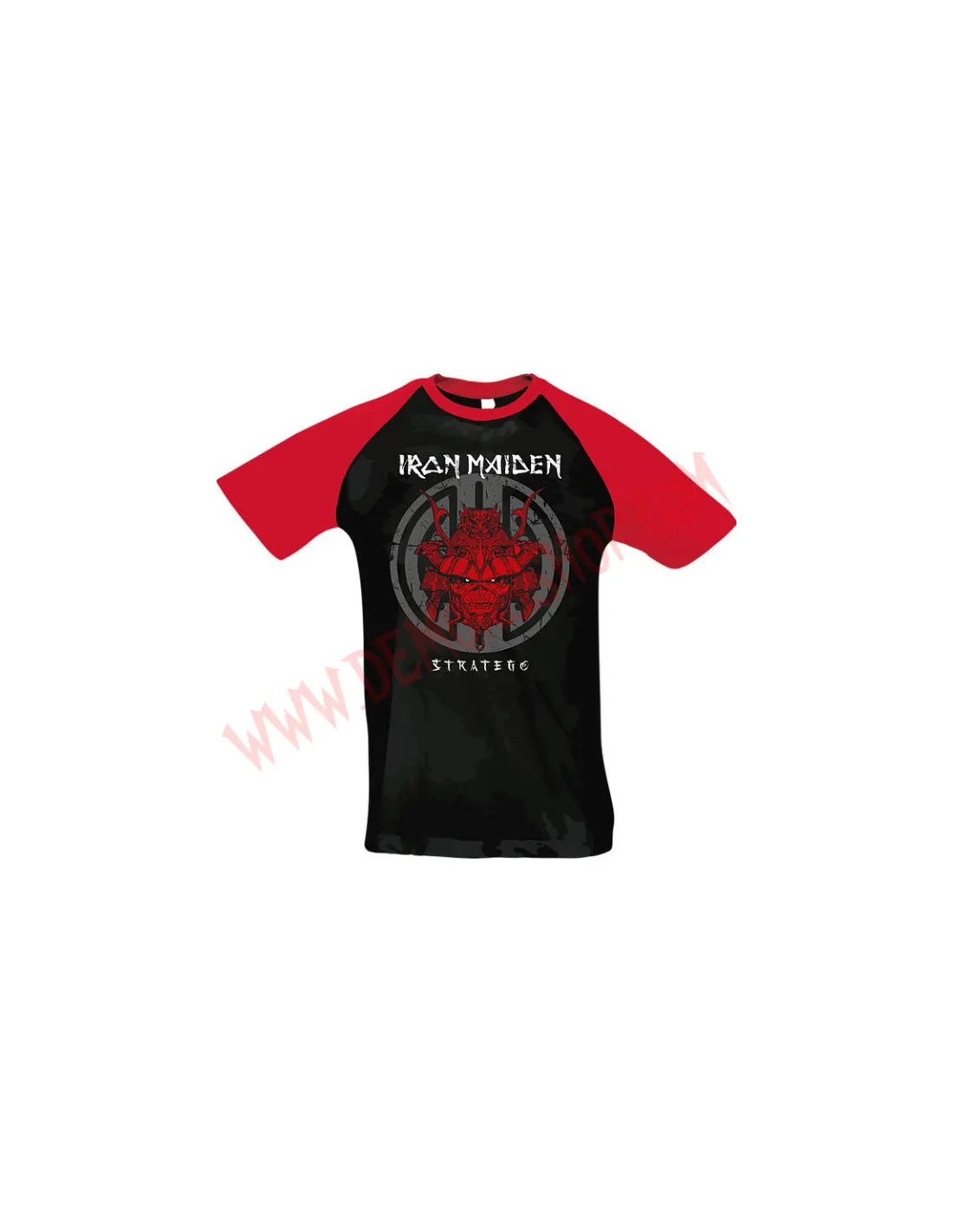 Camiseta Raglan MC Iron Maiden (Roja)