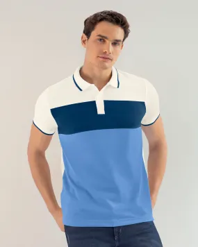 Camiseta tipo polo bloques de color