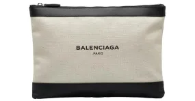 Clutch Balenciaga Navy Clip M Second Bag Negro Crudo 
