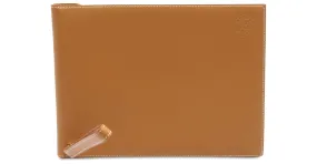 Clutch de cuero box marrón Hermès Castaño 