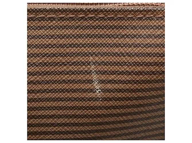 Clutch de PVC con borde Yves Saint Laurent marrón en buen estado Castaño 