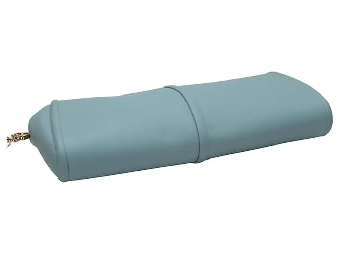 Clutch Elsap de cuero azul claro Max Mara 