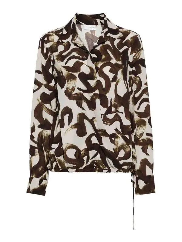 Dries Van Noten Camisa - Marrón