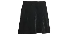 Falda vintage evasé con tacto de goma de Paco Rabanne Negro 