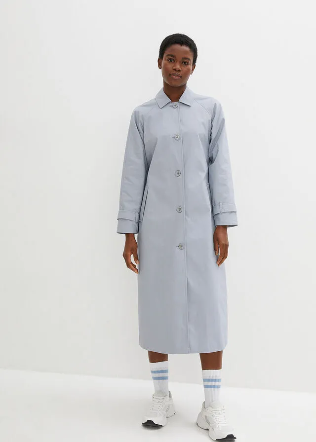 Gabardina Gris-plata