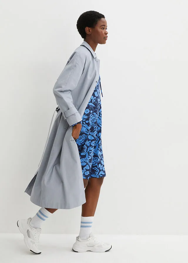 Gabardina Gris-plata