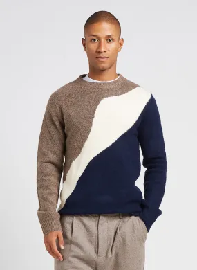 Henzo - Jersey recto con cuello redondo en azul