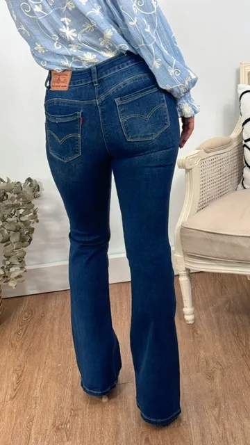 Jeans Campana azul denim