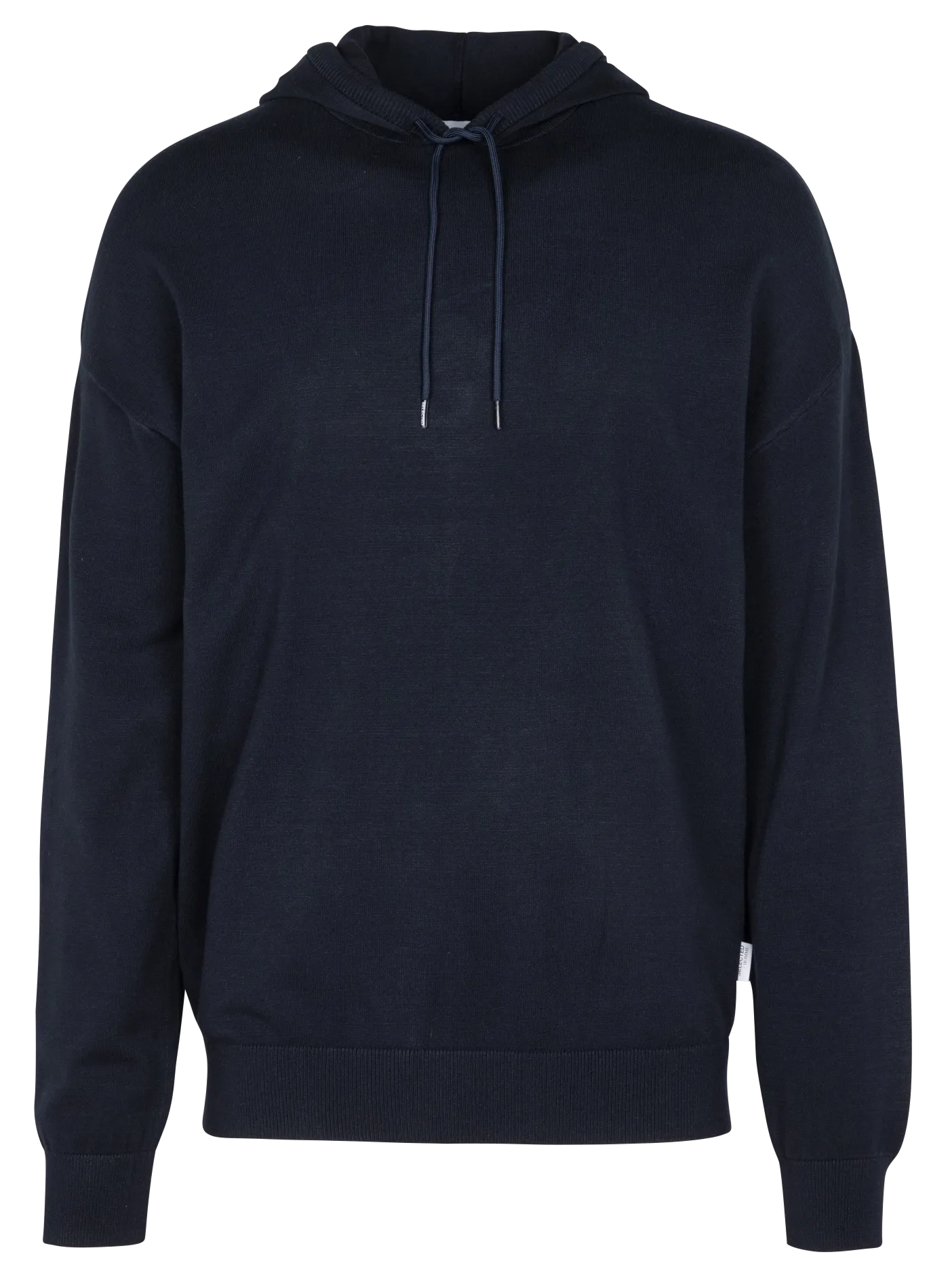 Jersey regular fit de mezcla de punto con capucha en azul