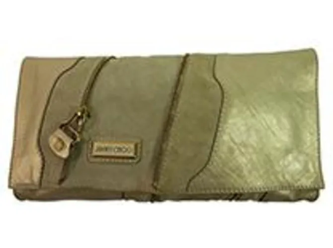 Jimmy Choo Martha Clutch en Ante en beige iridiscente 