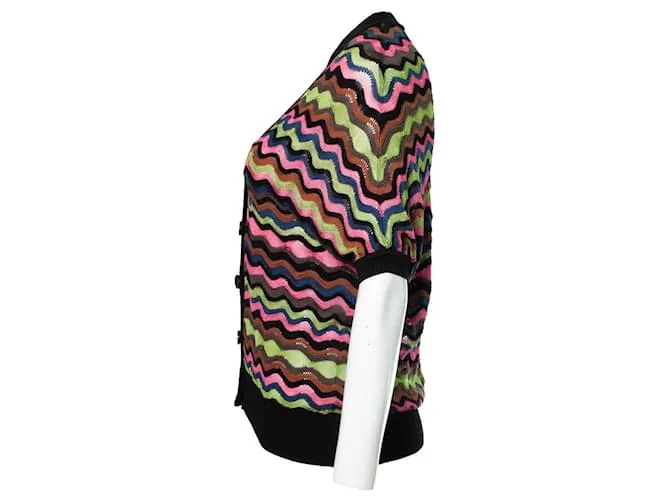 M MISSONI, cárdigan multicolor de manga corta 
