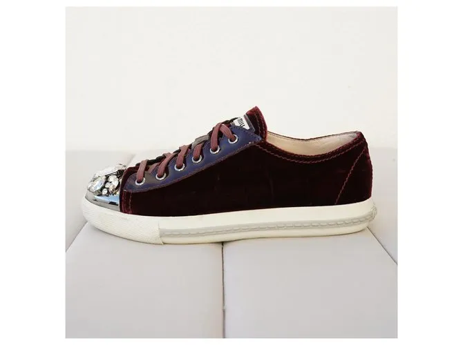 Miu Miu Zapatillas Burdeos 