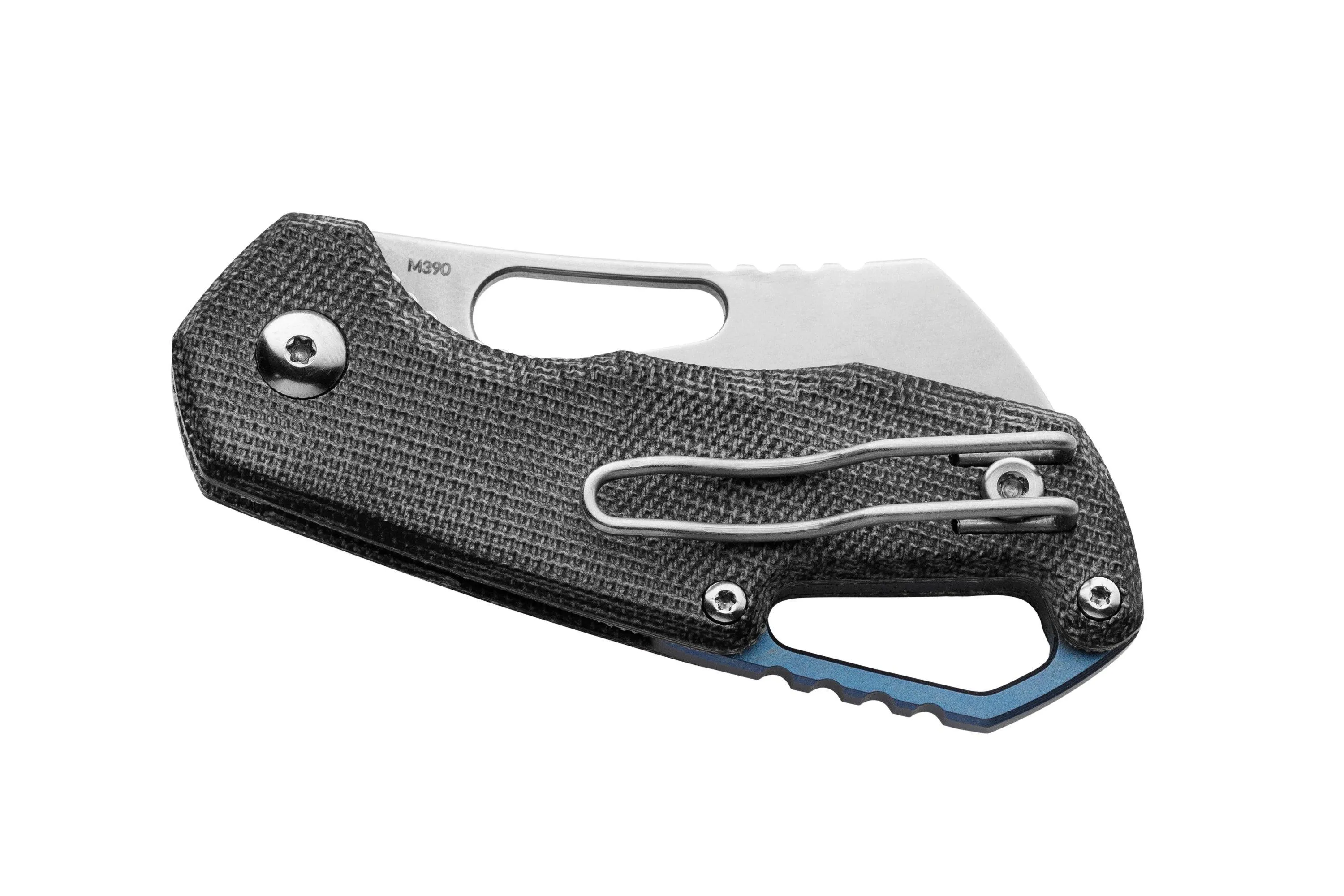 MKM Isonzo FX03M-2BC Cleaver M390, Black Canvas Micarta navaja, diseño Jesper Voxnaes