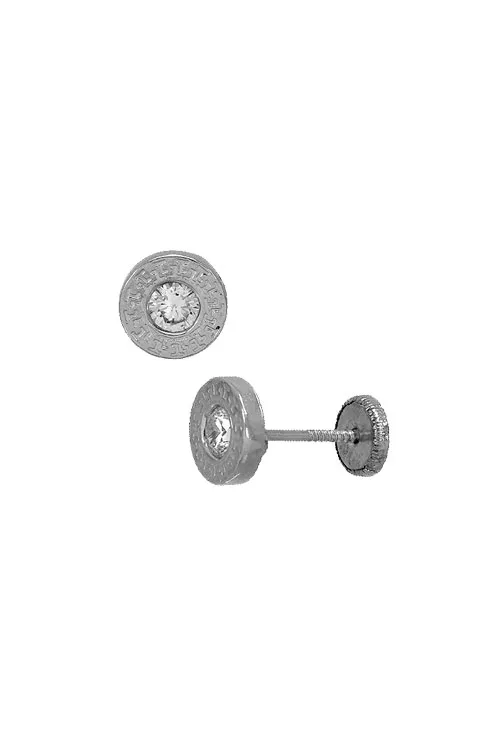 Pendientes oro blanco 18K con circonita  030_2264B-Z
