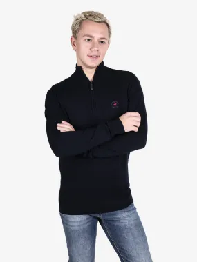 Polo Club Jersey de punto para hombre con media cremallera