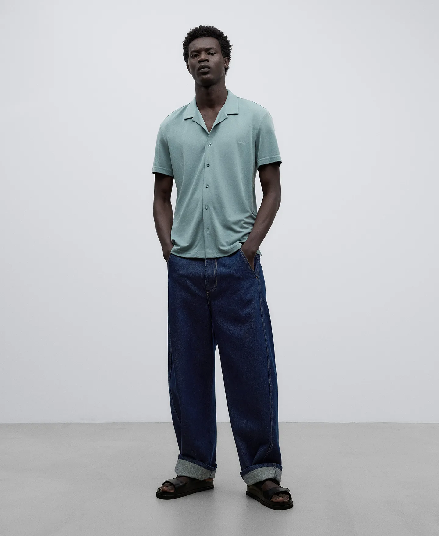 Polo cuello bowling en modal hombre