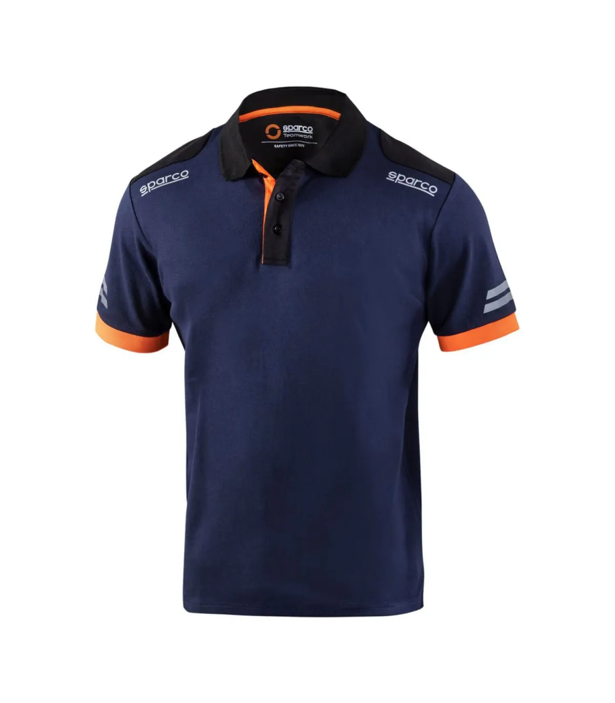 Polo de trabajo Tech Sparco Azul Marino/Naranja