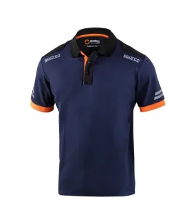 Polo de trabajo Tech Sparco Azul Marino/Naranja
