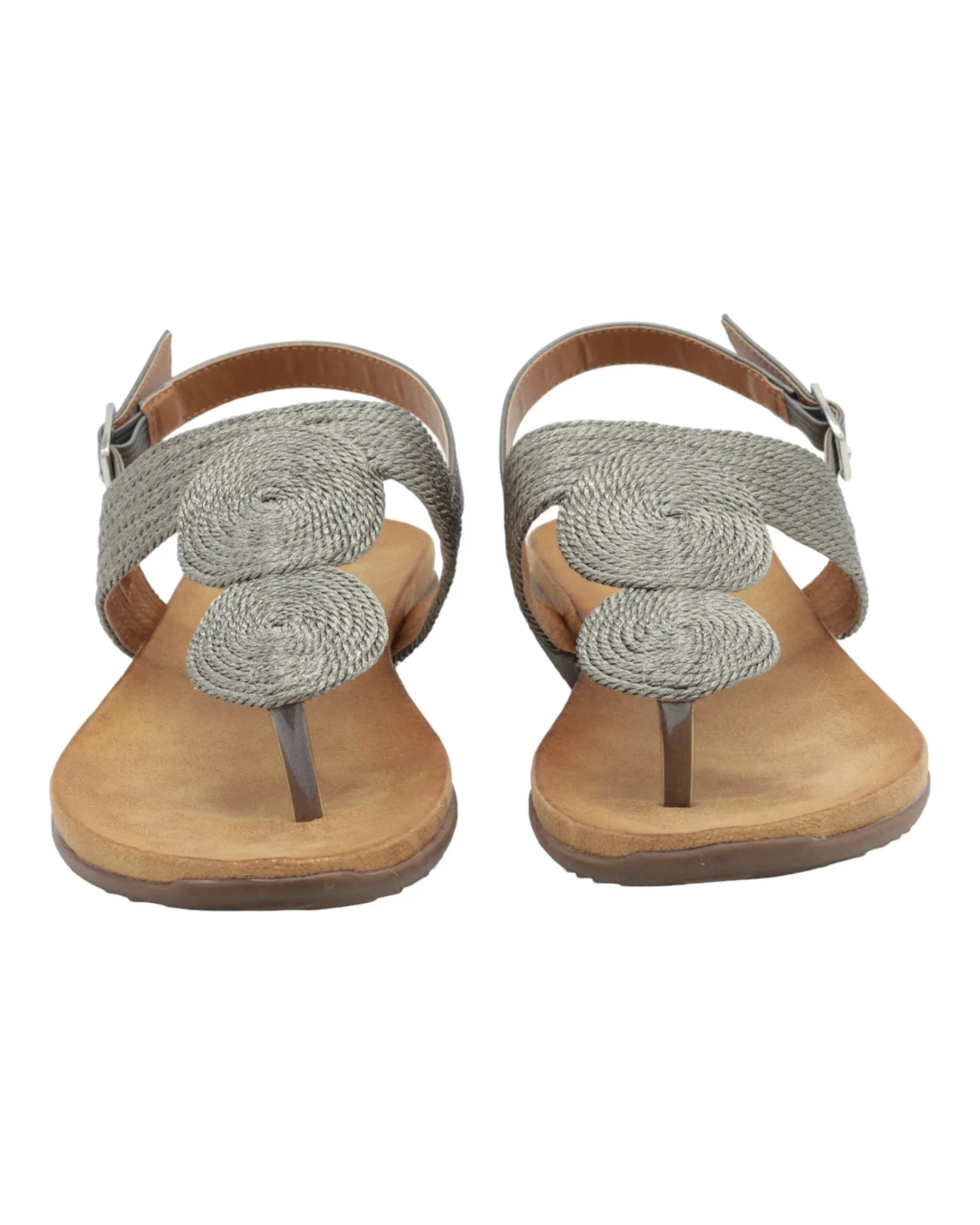 SANDALIAS DE MUJER AMARPIES ABZ23573 EN PLOMO
