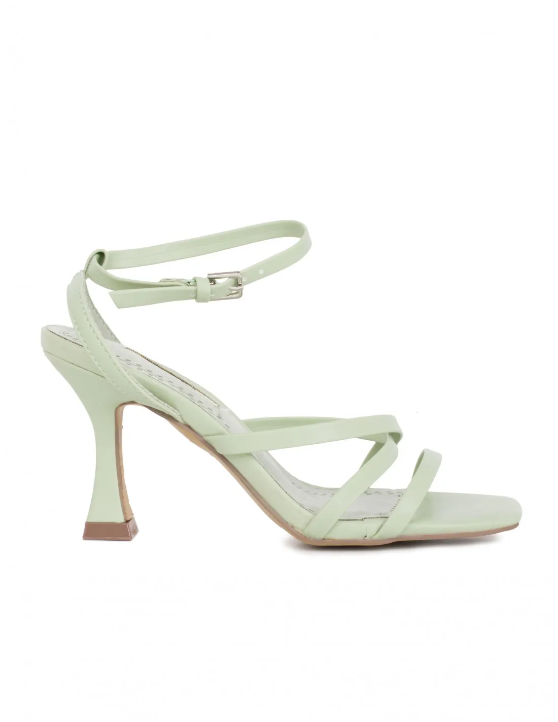 Sandalias Fiesta Tacón Verde Pastel