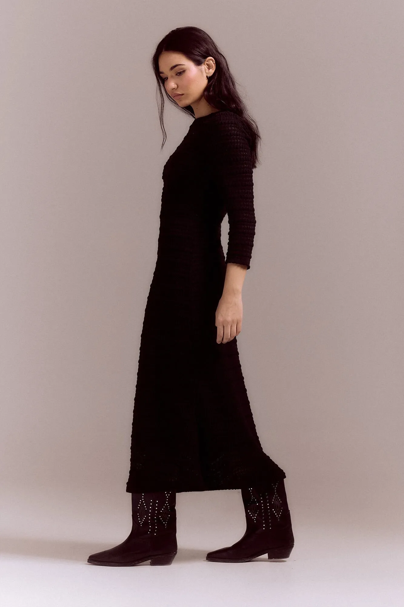 Slowlove Vestido punto estructura