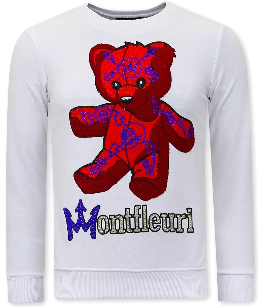 Sueter para hombre Teddy Bear - 3617 - Blanco