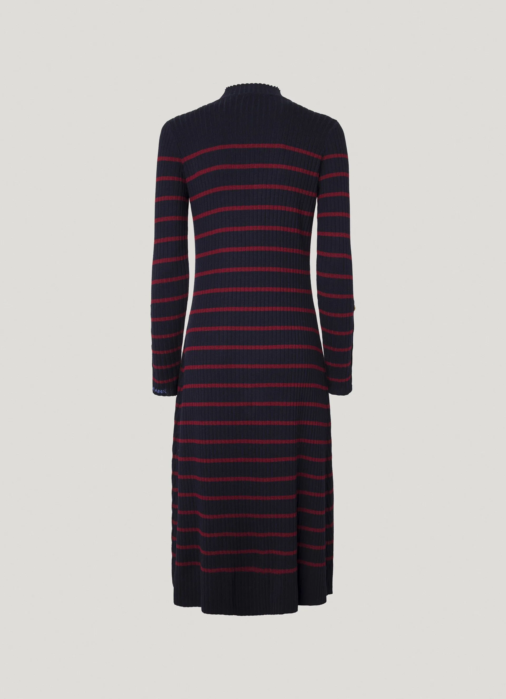 vestido midi canalé