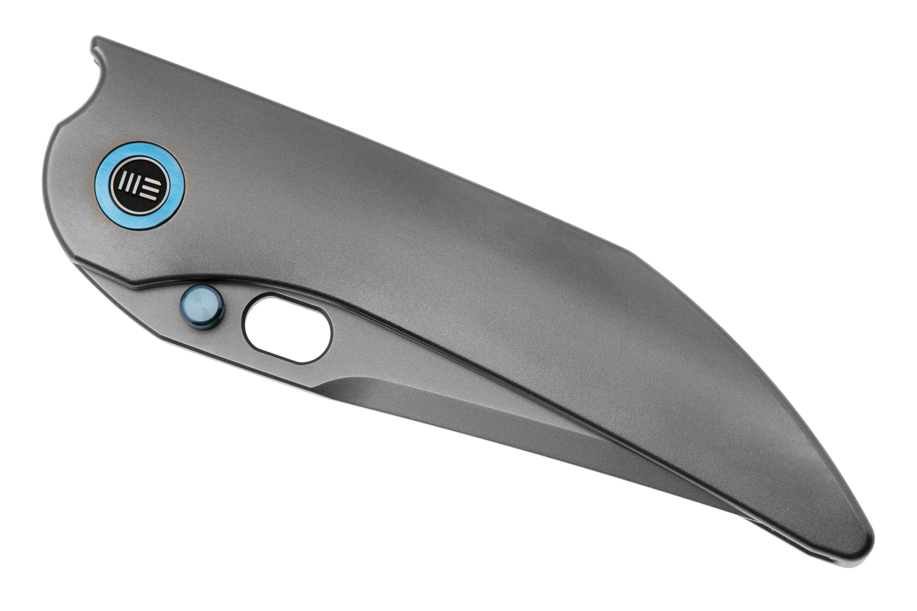 WE Knife Attor WE23037B-2 Polished Bead Blasted CPM 20CV, Polished Bead Blasted Titanium navaja, diseño Dalibor Bergam