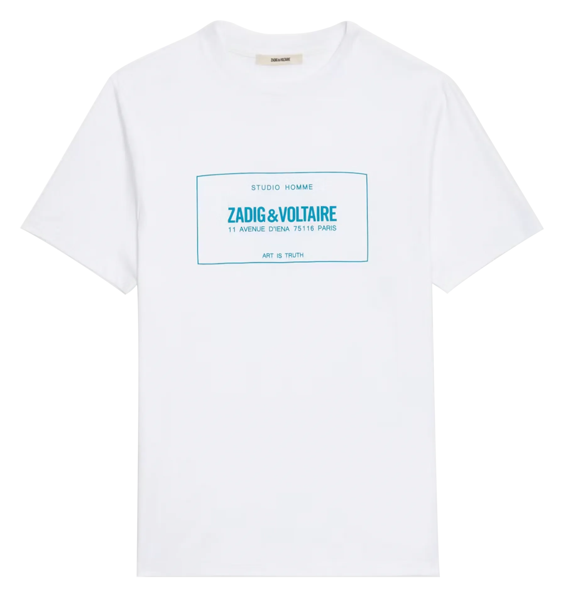 ZADIG&VOLTAIRE TED - Camiseta estampada de algodón orgánico en blanco