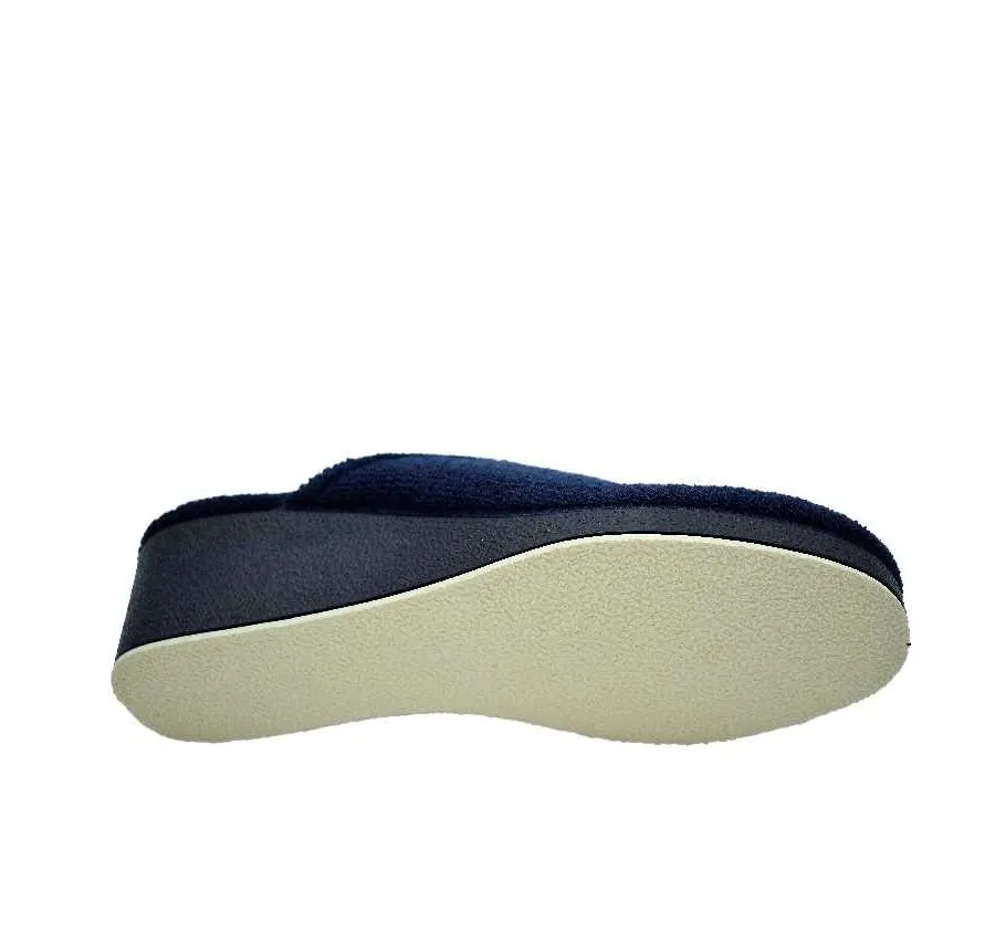 ZAPATILLA DE CASA DE MUJER 600.110 GARZÓN CHINELA DESCALZA RIZO MARINO 20602